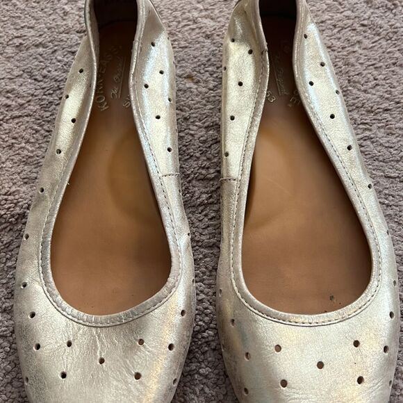 Kork ease gold metallic flats 9 - Picture 3 of 8